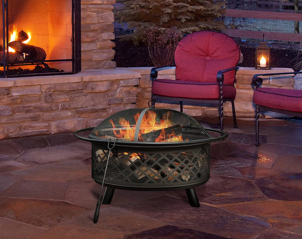 PHI VILLA 32" Wood Burning Fire Pit & BBQ S990