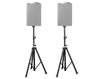 Heavy Duty Speaker Stands Pair Top Hat Mounting Bracket 2m Height SP19B 