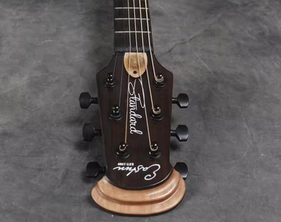 41" Semi Acoustic Oval Back Style Guitar Round Back Cutaway EQ 6 String Black SOLOEXP 