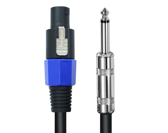 Precision Audio 5 Pack Speakon To 1/4" 6.35mm Cable Amp Mixer Speaker 10m SPEAKON635