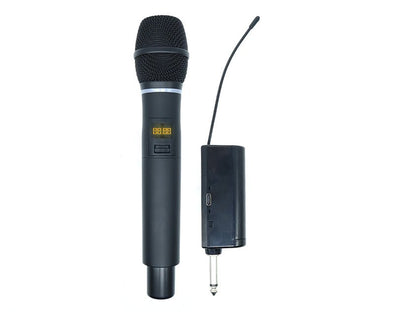 Precision Audio Single UHF Wireless Microphone System 16 Channel 40m Range Rechargeable TMUHF16 