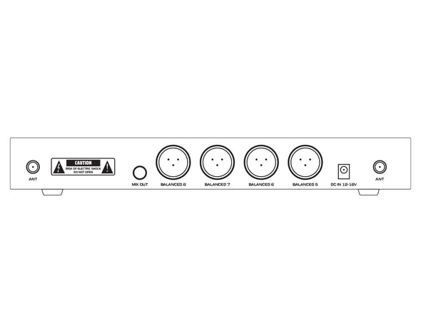 Precision Audio 4 Channel UHF Wireless Microphone System Rack Mount LCD Display TMUS04