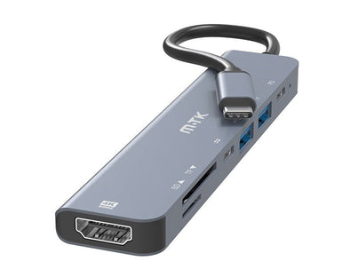 Moveteck Type-C to HDTV SD TF USB2.0 USB 3.0 PD Adaptor Projector Phone Tablet PC TR9173 