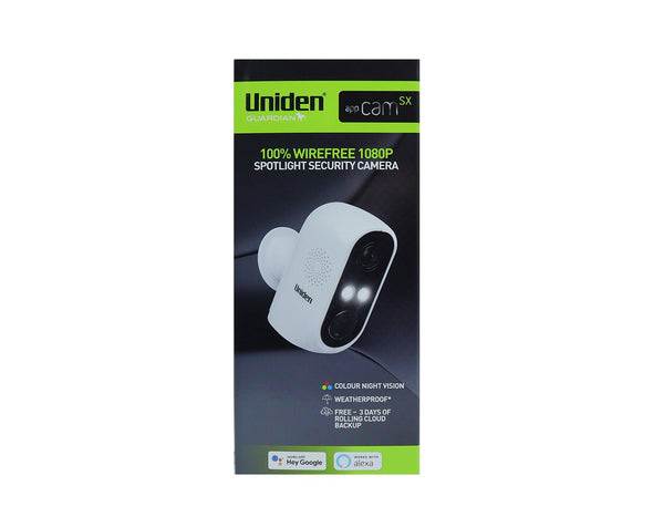 UNIDEN App Cam SX 1080P Battery Operated Security Camera Twin Pack
