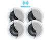Weconic 6.5" Bluetooth Ceiling Speaker Package Built-in Amp Wireless Control 4 Pack WB640