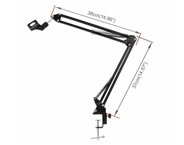 Studio Condenser Microphone Kit Boom Arm Pop Filter Podcast Recording BM800 