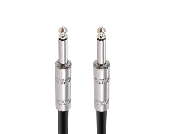 HEBIKUO 10m Braided Guitar Lead 1/4" Jack 6.35mm Tip XA-10-WHT