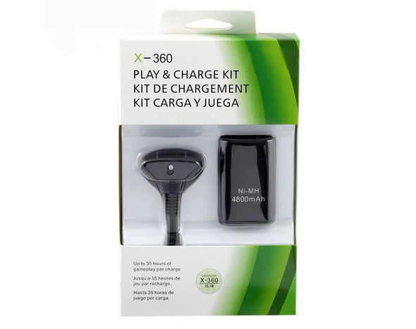 Play & Charge Kit Battery For XBox 360 Charger 35Hr Gameplay XB-8502 