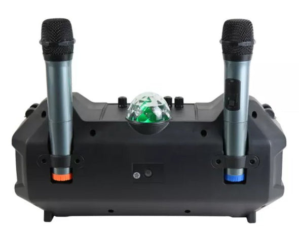 Precision Audio 30W Portable Karaoke Bluetooth Party Speaker Twin Wireless Microphone ZQS4240 