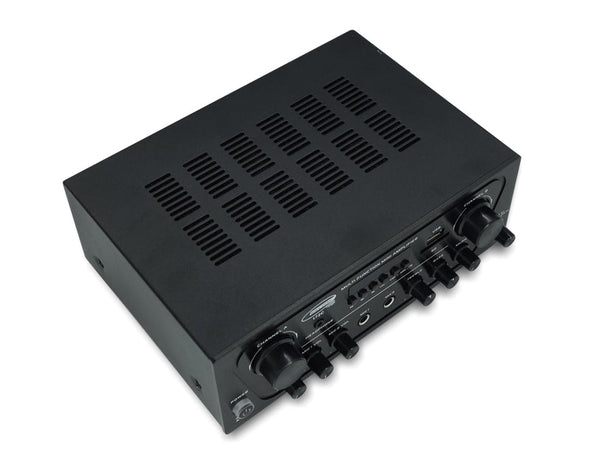4 Channel 160W Bluetooth Amplifier + 2 PAIRS OF  5.25" 130mm Indoor / outdoor Speakers Package  EQ Stereo AMP 80W Cafe Restaurant Gym 172C+2xSA850B 