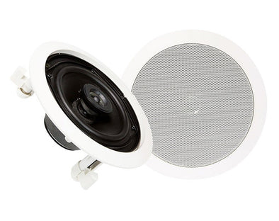 Studio Acoustics 6" 152mm In-Ceiling Speakers 80 Watts Pair White SA360 