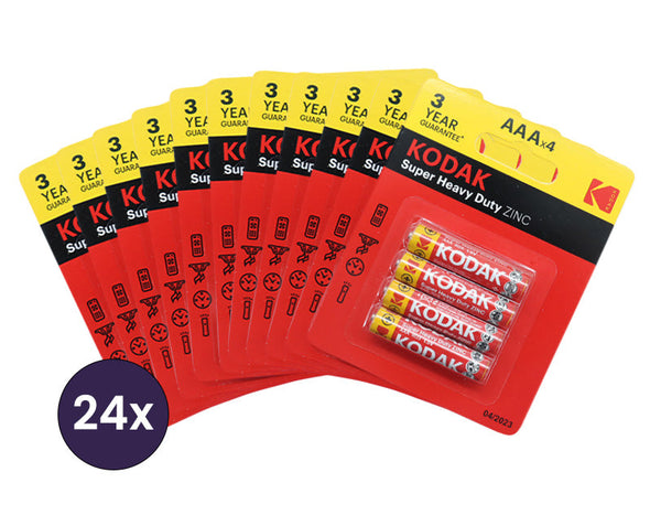 AAA Kodak Bulk Mutli Pack Zinc 1.5V Extra Heavy Duty Low Drain Batteries