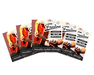 Freedom 5 Pack Acoustic Guitar Strings - Medium Gauge AG349 