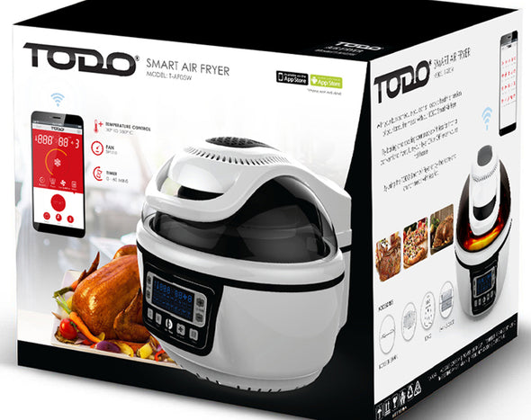 TODO Smart Air Fryer 10L Metal Non Stick 1400W WiFi Safety Lock Lid
