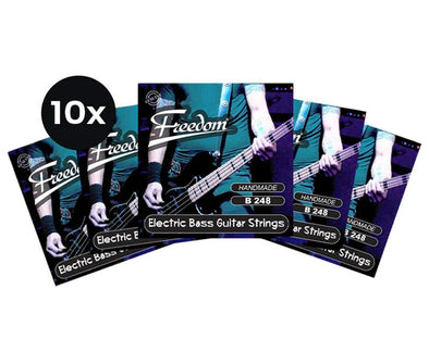 Freedom 10 Pack Electric Bass Guitar Strings- B248-10PK 