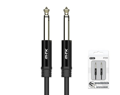 Moveteck 6.35mm to 6.35mm Audio Instrument Cable AUX-AUX 1m Plated 1/4" Jack Connectors BT899 