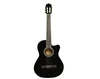 39" Inch Classical Cutaway Acoustic Guitar Nylon String Linden Black CG-300C 