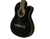 39" Inch Classical Cutaway Thin Body Acoustic Guitar Nylon String Linden Black CG-300TC 
