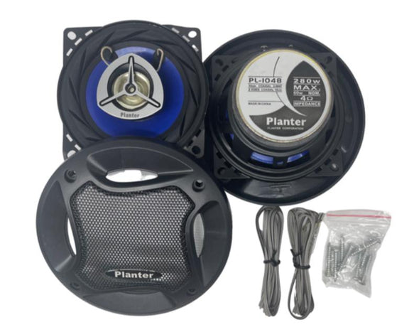 4" 100mm 2-Way Car Audio Speakers 120W Pair PL1048