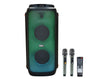 Bluetooth Karaoke Machine Dual Wireless UHF Microphones Party Speaker ED-651 