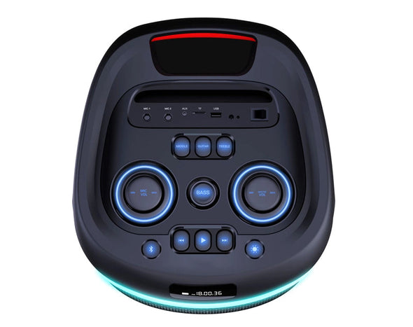 Bluetooth Karaoke Machine Wireless VHF Microphone Party Speaker ED-839C 