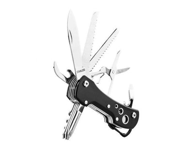12 in 1 Multifunctional Stainless Steel Pocket Knife Tool for Camping Hiking PA029-401 