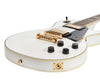 Full Size Electric Guitar LP Style 6 String Linden Humbuckers White EL-LC-WHT 