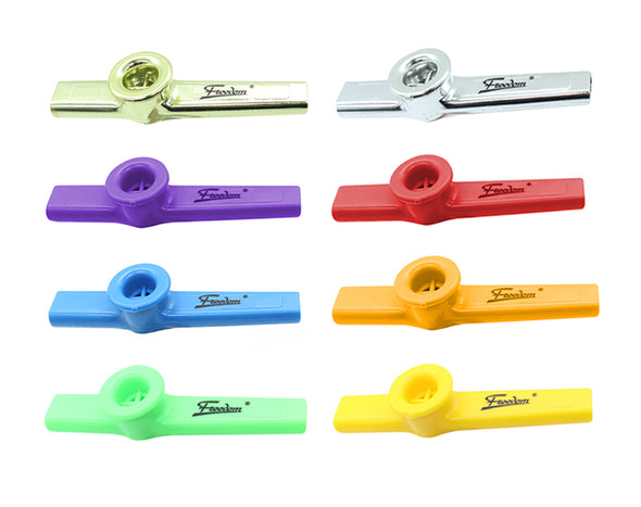 Freedom Pack of 10 Kazoo Whistle Mouth Flute Kids Party Sound Effect Busking Performer Mixed Colours KA1