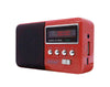 Portable Rechargeable FM Radio Mini Wireless Speaker Mega Bass TWS Expandable S722 Red