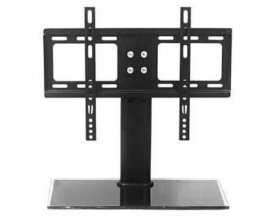 Table Top TV Stand for 22-55 inch LCD LED 22" - 55" Flat Panel TV Floor Stand Height Adjustable TV Base Stand with Tempered Glass Base S895 