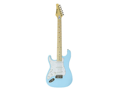 Sawtooth Left Hand Full Size Electric Guitar 6 String Strat Style ES Series Daphne Blue STESLH-BLU 