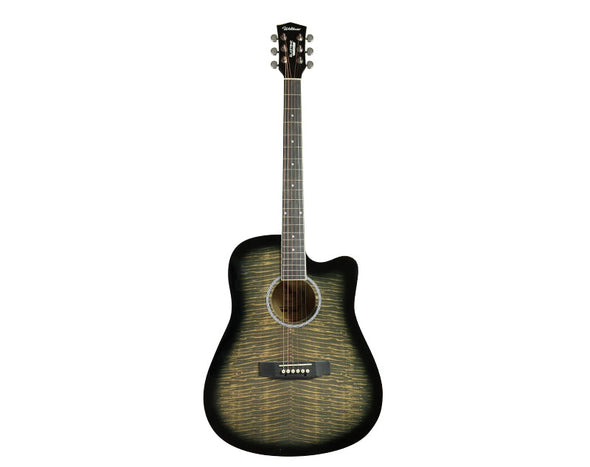 Freedom 41" Semi Acoustic Guitar Built-In Pickup Steel String 41"SEMIACOUSTIC2 Tiger Stripe