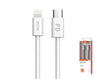 Moveteck 1m Type-C to Lightning Cable Braided Data for IP6 / 7 / 8 / X / 12 / 13 Super Charge 20W TB1305 White