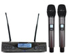Twin Channel Wireless Microphone System UHF Digital Display 50m Range TM-US200 