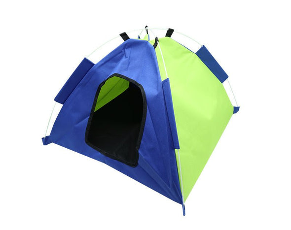 Pet Pop-Out Portable Tent Dog Cat Puppy Mesh S808 Blue Green